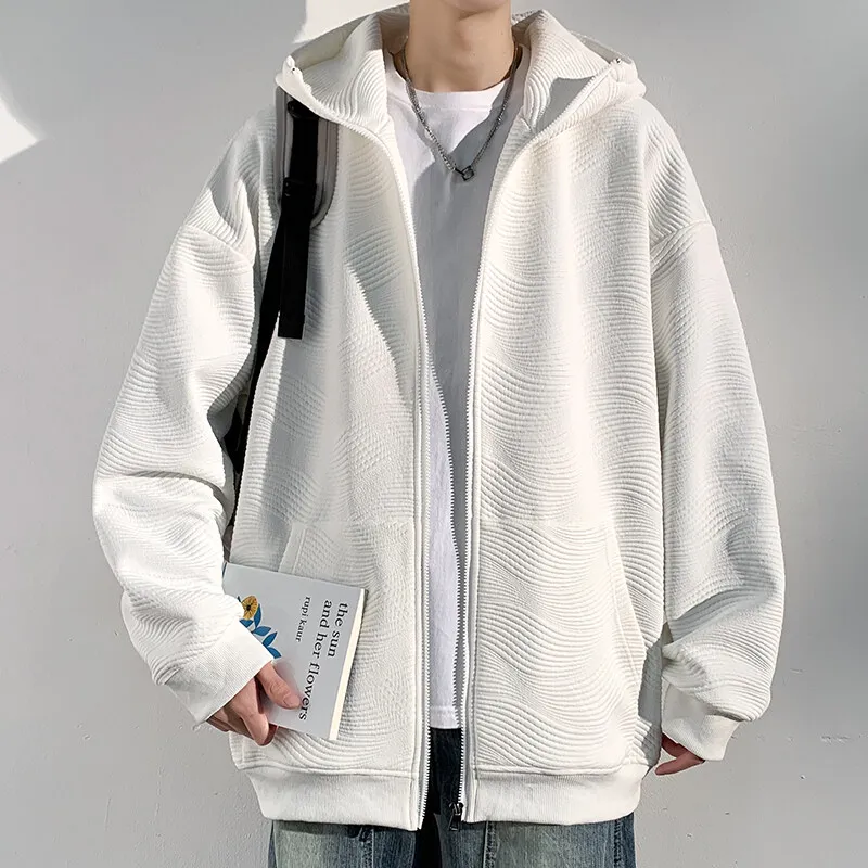 M-XXXXXL Men's Heavyweight Zip Up Hoodie Jacket Cotton Full Zipper Hooded Sweatshirt Warm Casual Stretwear Clothing 5XL 4XL 3XL