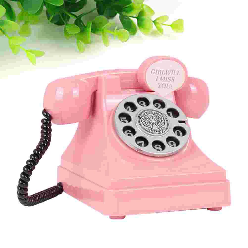 Retro Plastic Simulation Phone Shaped Piggy Bank Coins Banknotes Saving Pot Money Holder For Kids Adults Gift (Pink) 2