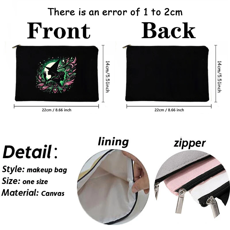 Wicked The Musical Zipper Lipstick Bag Glinda Elphaba Inspired Musical Lover Gifts Purse Musical Theater Fans Gift Pencil Case 6