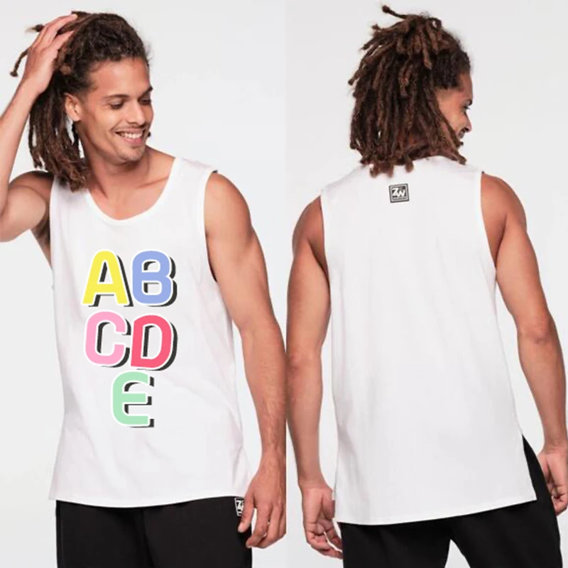 ABCDE Men's and Women's Sports Fitness Running Sports Dancing Group Sleeveless Vest  0400