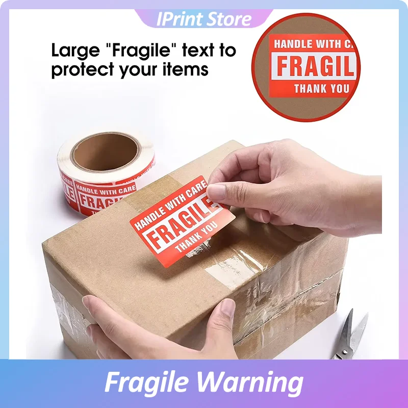 Fragile Sticker Lcd 6 Rolls Self Adhesive Fragile Stickers Handle With Care Labels for ...