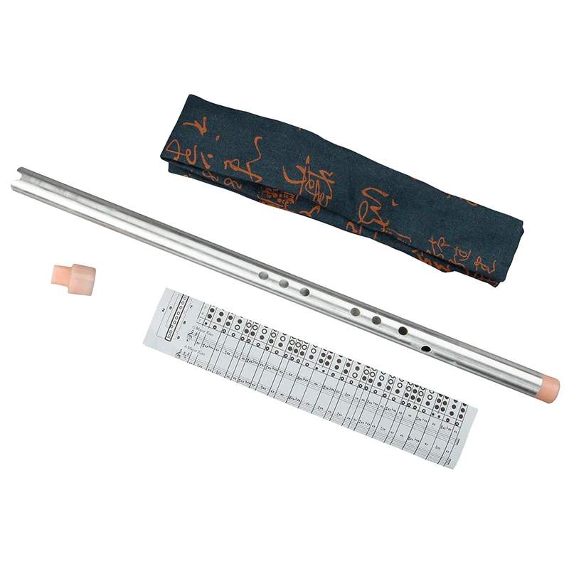 XIAO Vertical Flute for Beginner Aluminum Alloy Metal Mouth Piece Musical Instrument Professional Flute for Beginner