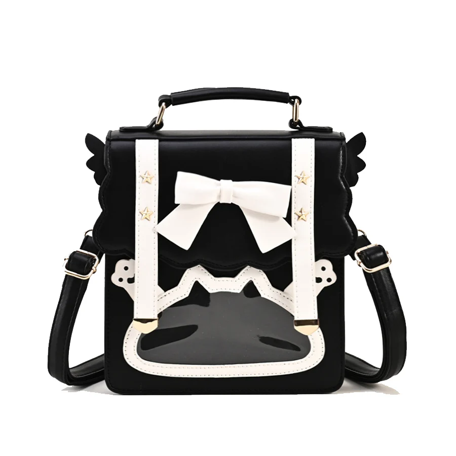 Japanese Student Sweet Bow Backpack Vintage Jk Uniform Itabag Girls Crossbody Shoulder Bagpack Cos Gothic Lolita Kawaii Rucksack 5