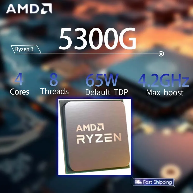 CPU AMD Ryzen 3 5300G BOX Processador AMD Ryzen 3 5300G | KaBuM!