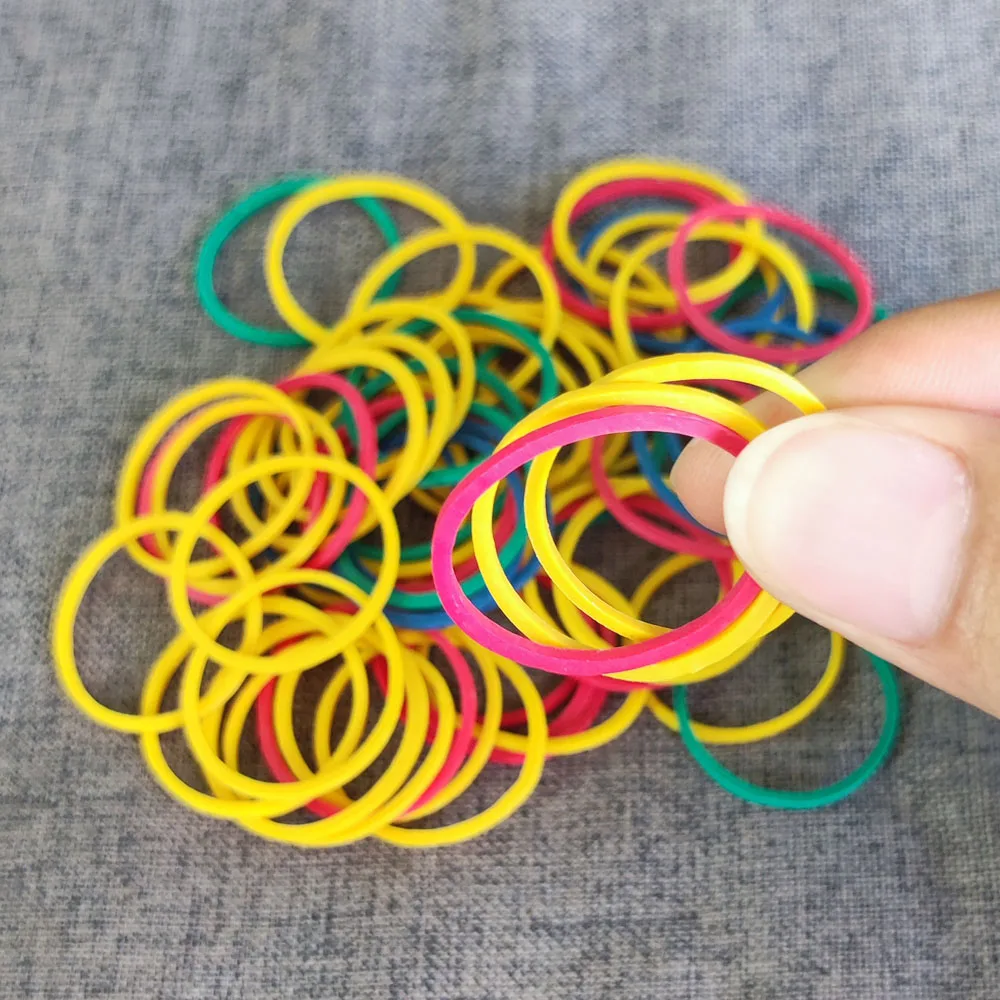 600 Pcs Colored Rubber Band 2.5CM/1inch High Elastic Rubber Bands