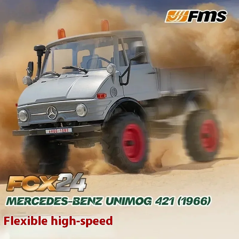 Fms New 1/24 Unimog Fcx Series Off Road 4wd Rc Climbing Car Remote Control Electric Simulation Car Model Adult Toy Gift 3
