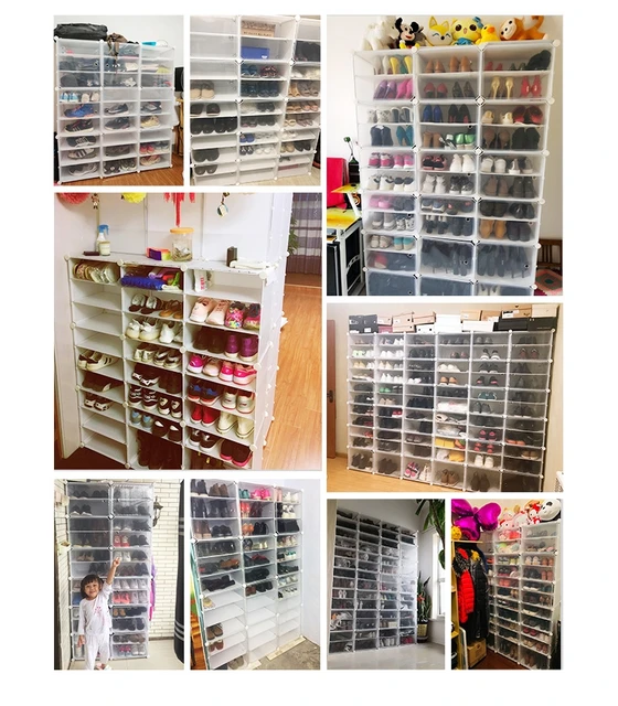 Large Shoe Rack Large Capacity Boot Storage 12 Cube Organizer Modular DIY  Plastic 6 Tier 24-96 Pairs of Shoe Tower Cabinet - AliExpress