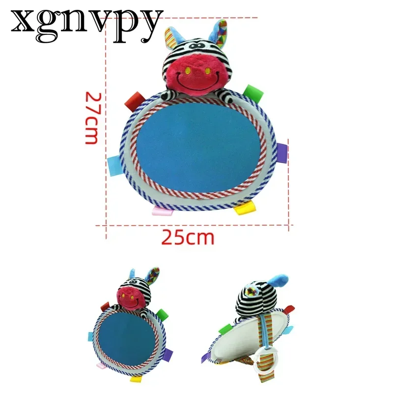 Baby Car Rear Seat Mirror Adjustable Rear View Plush Cartoon Animal Mirror Stroller Baby Toys Facing xgnvpy