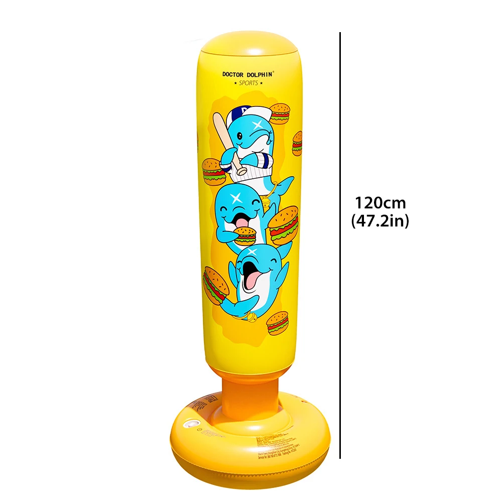 120/160cm Inflatable Punching Bag PVC Boxing Bag Adults Kids Training Stress Relieving Sandbag Home Sanshou Taekwondo Vertical