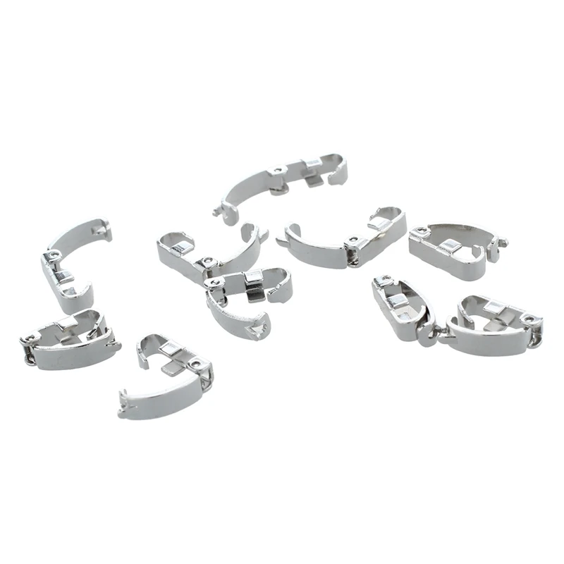 10 x stainless steel Jewelry Wrist Watch Bracelet Band Fold Over Clasps 0.4x0.1", watch band,watch parts