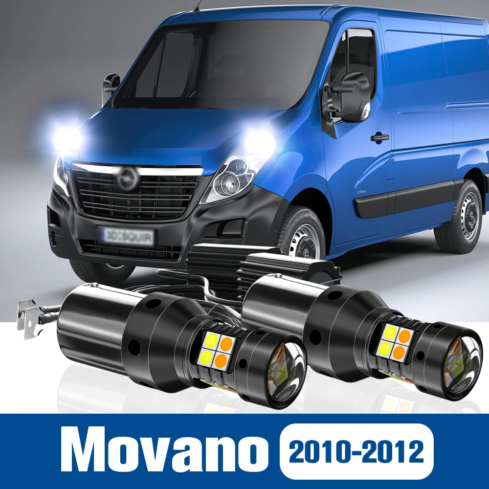 

2pcs LED Dual Mode Turn Signal+Daytime Running Light DRL Accessories Canbus For Opel Movano 2010 2011 2012