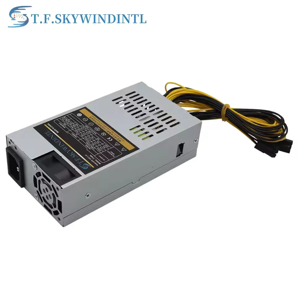 1U 350W ATX 플렉스 전원 공급 장치 실버 6Pin*3 채굴용 전원 무음 슈퍼 열 방출 강력한 내구성 전원 공급 장치