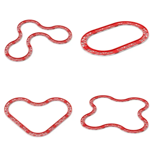 Track Roller Coaster Model 10PCS Railway City Train Technical Part MOC Building Blocks For Kids Gifts 26022 25059 25061 34738 4