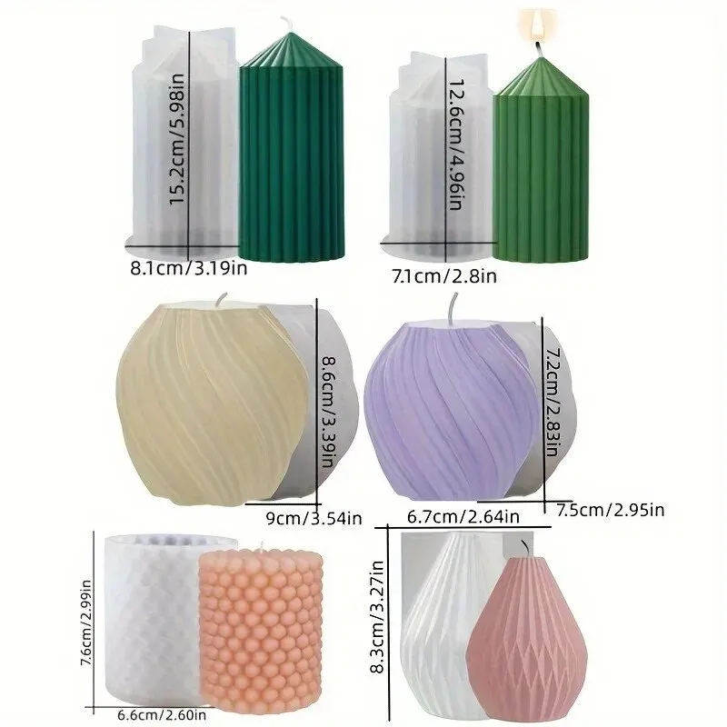 Spiral Stripe Silicone Mold for DIY Crafts and Casting