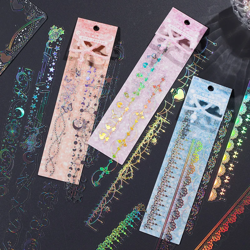 

Assorted Theme Strip Stickers Aesthetic Hand Account Photo Album Scrapbooking Collage Material Accessories Art Decor Journaling
