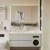 2025 New Modern Minimalist Intelligent Bathroom Vanity Cabinet Built-in Washing Drying Machine Includes Mirror Wash Basin Y2452 3
