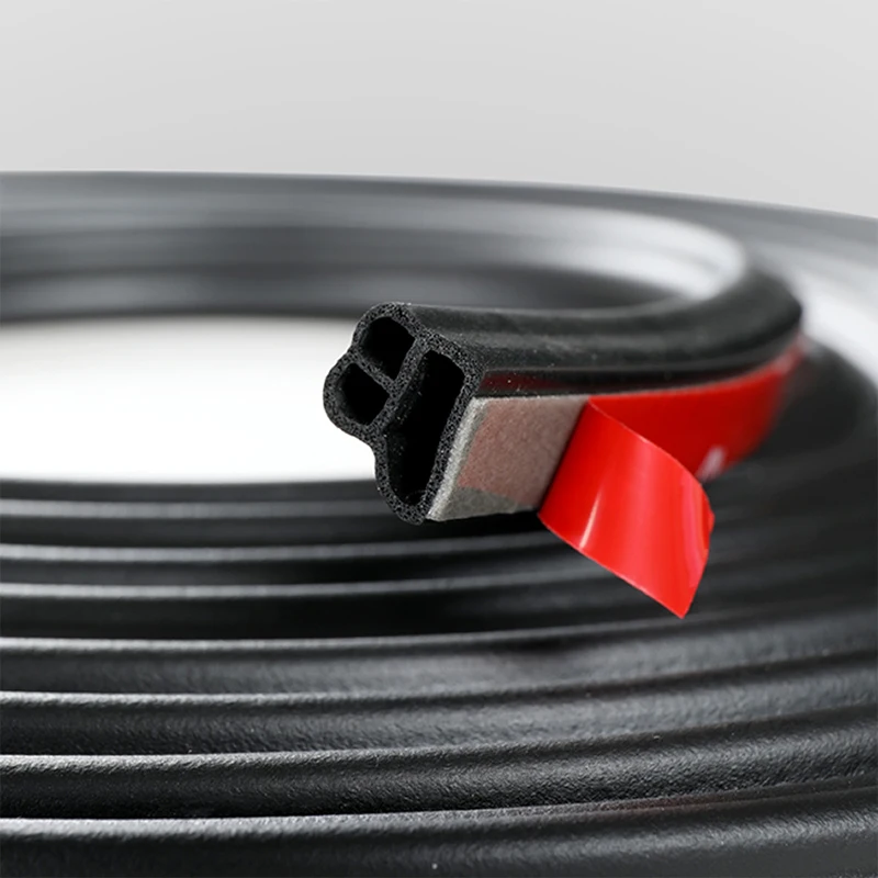 

DIY Car Door Rubber Seal Strips Door Trunk Sound Insulation Weatherstrip Auto Double Layer Sealing Stickers Interior Accessories