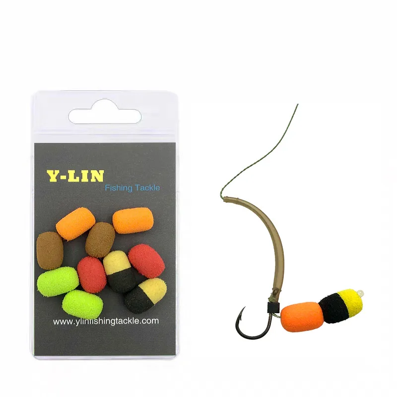 10pcs Carp Fishing Bait Foam Boilie Pop Ups Hook Fish Baits Lure 8mm Zig Rig Foam Brown Red Terminal Tackle Fake Corn Tiger Nut