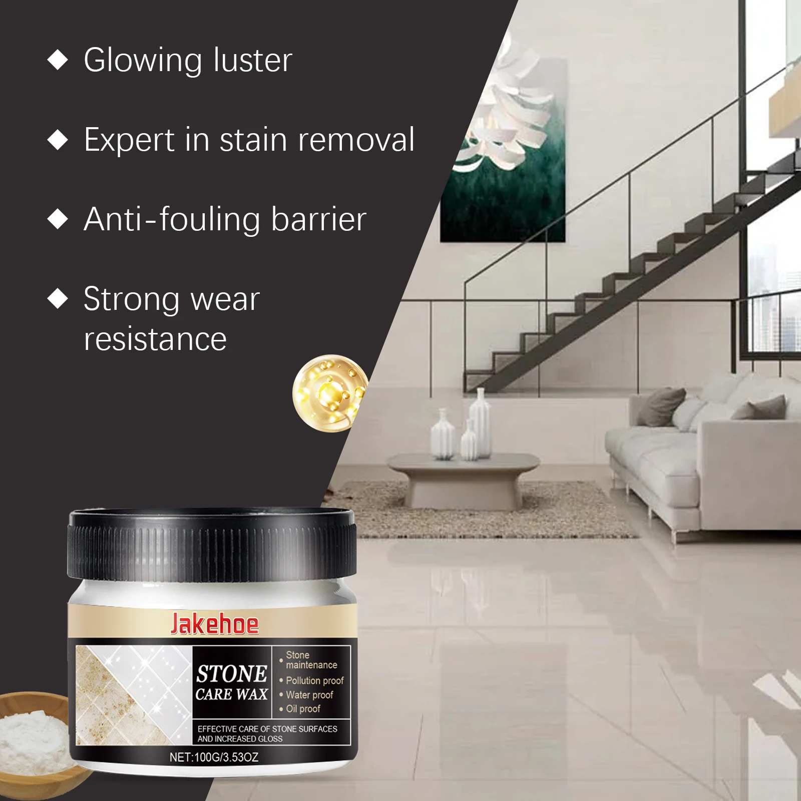 Diamond polishing paste Stone polishing paste Polishing refurbished stone furniture paint care brightener tile repair