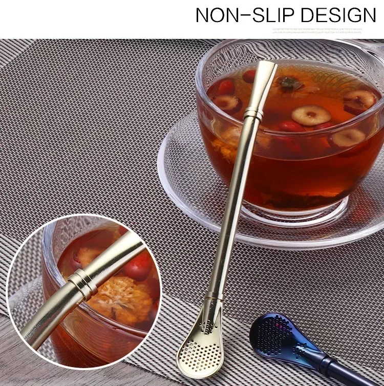 Description Picture 3 of item4pcs Yerba Mate Straw Filter +1 Brush Reusable 304 Stainless Steel Bombilla Drinking Straw Metal Tea Tools Bar Accessories