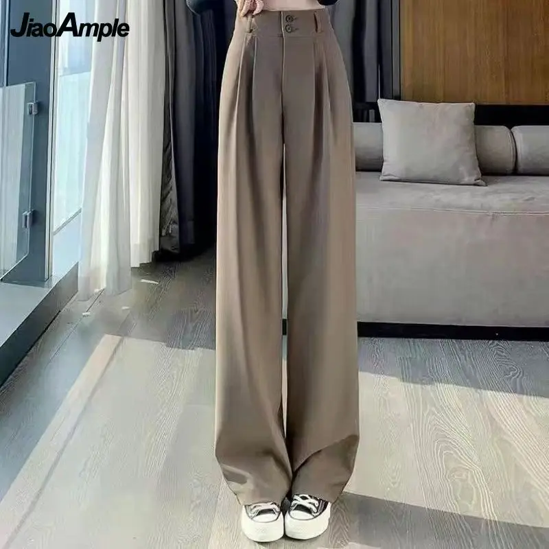 Women's Autumn Fashion Fake Two Piece Hoodie Sweater +Wide Leg Pants Suit Korean Elegant Tracksuit Female New Chic Matching Set