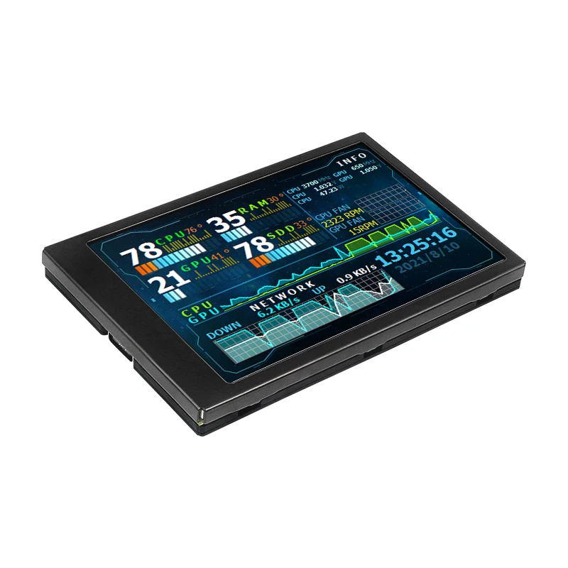 3.5 Inch Type-C Secondary Screen AIDA64 LCD Display CPU GPU RAM Monitoring Optio