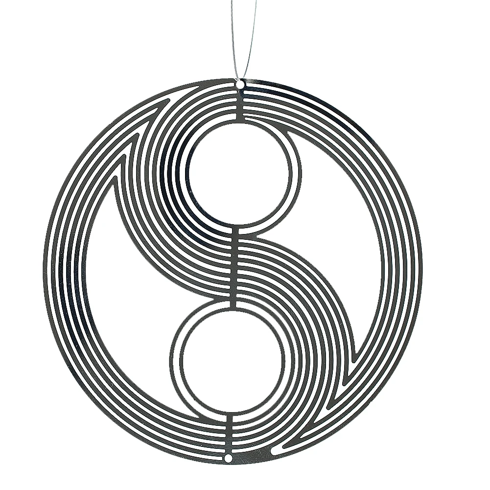 Whirligig Yin Yang Wind Spinner Stainless Steel Fengshui Taiji Wind Chimes Garden Hanging Decor Mirror Reflection Bird Deterrent wind bell,wind chimes,wind chime,windmill spinner,wind spinner catcher