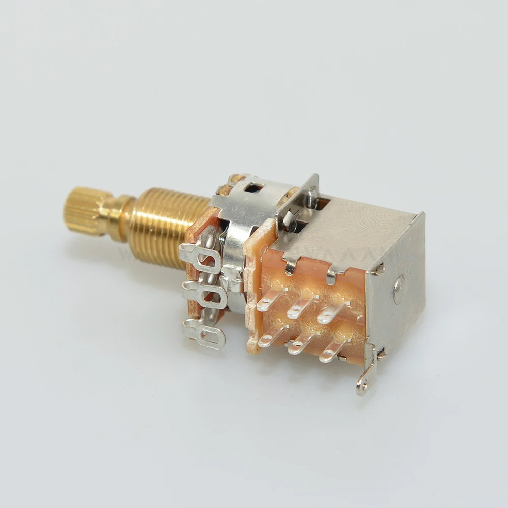 Potentiomètre Guitare/basse Musiclily Pro A250K - Poussoir, Axe Cannelé, Audio Taper, Pour Modifications