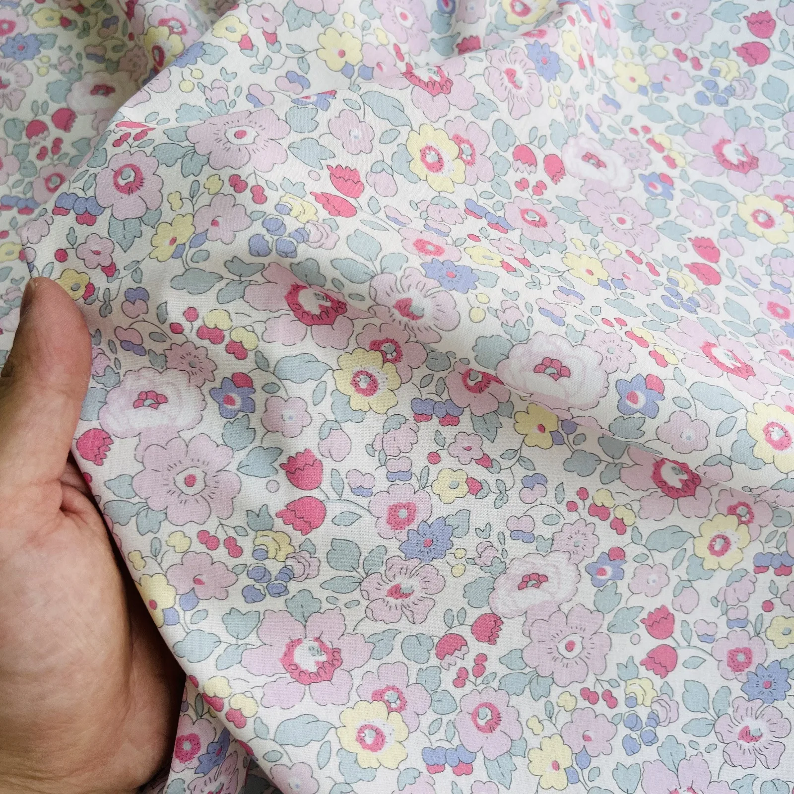 145x50cm Cotton Digital Floral 60s Printing Sewing Fabric Small Fresh Children's Clothing Women's Dress Adults' Costume Cloth cotton fabric