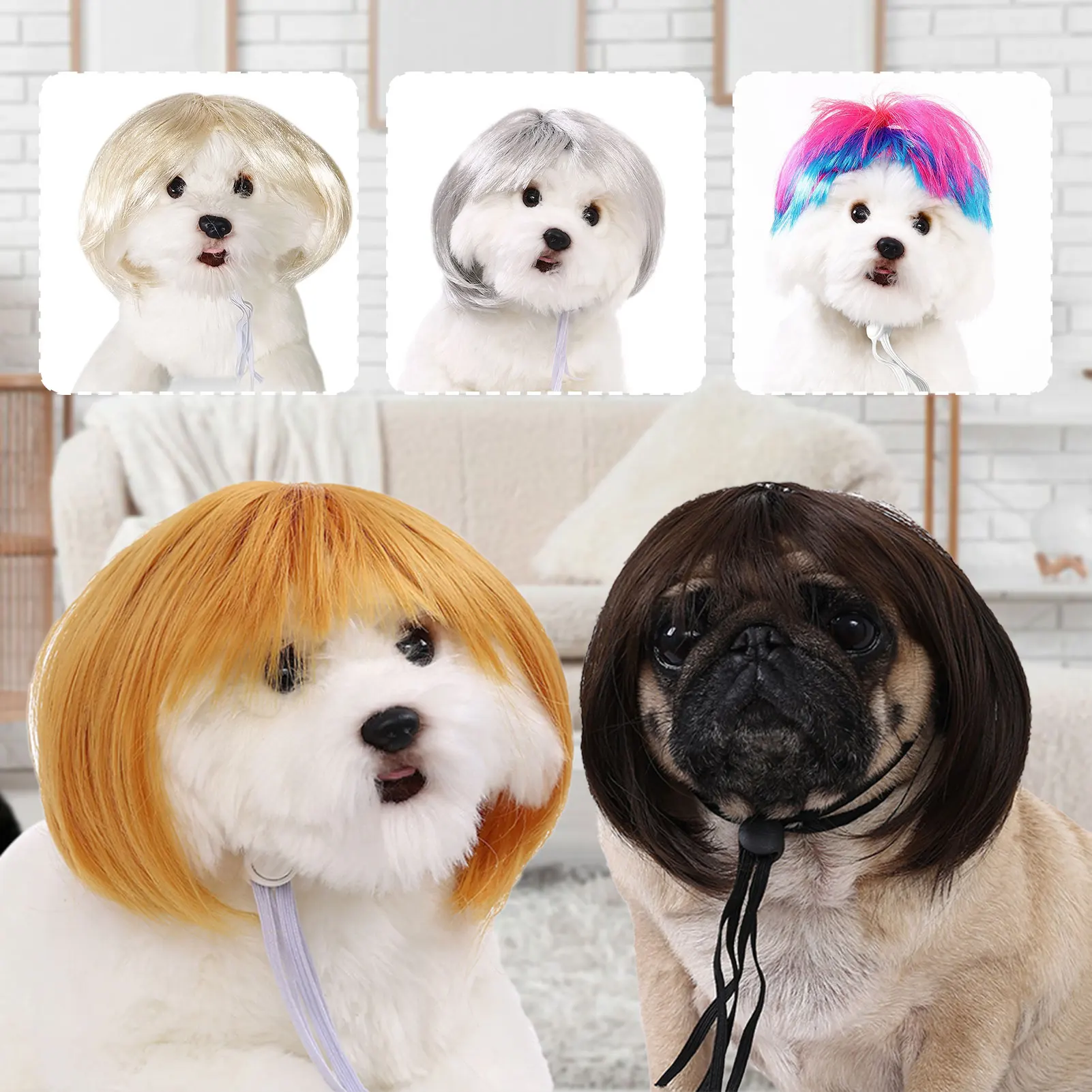 Funny Pet Cosplay Wig – Dog & Cat Costume Headwear 1
