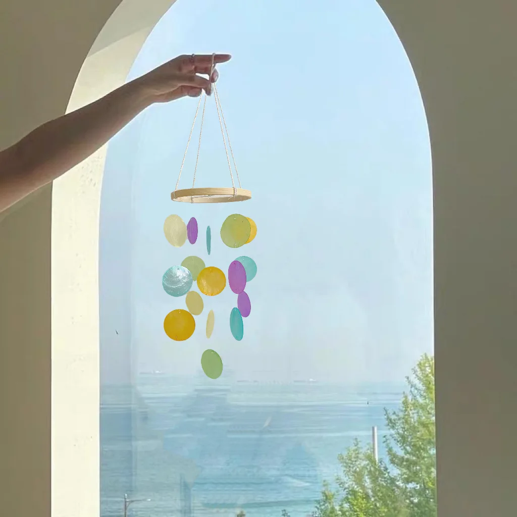 조개 바람 종소리 야외 실내 교수형 드림 캐처 어린이 방 보육 장식 파티오, 정원, 마당 창 생일 선물