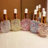 Sparkling Diamond Glass Oil Dropper Mini Perfume Empty Bottle Portable Rheinstone Travel Essential Oil Storage Jar Dispenser 5