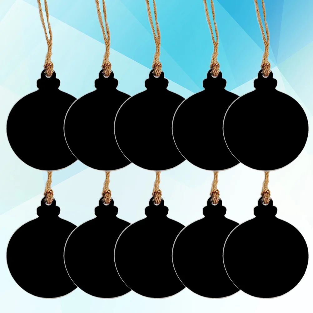 

Mini Two-sided Chalkboard with Hemp Rope Blackboard Message Board Home Decoration Pendant DIY Accessories