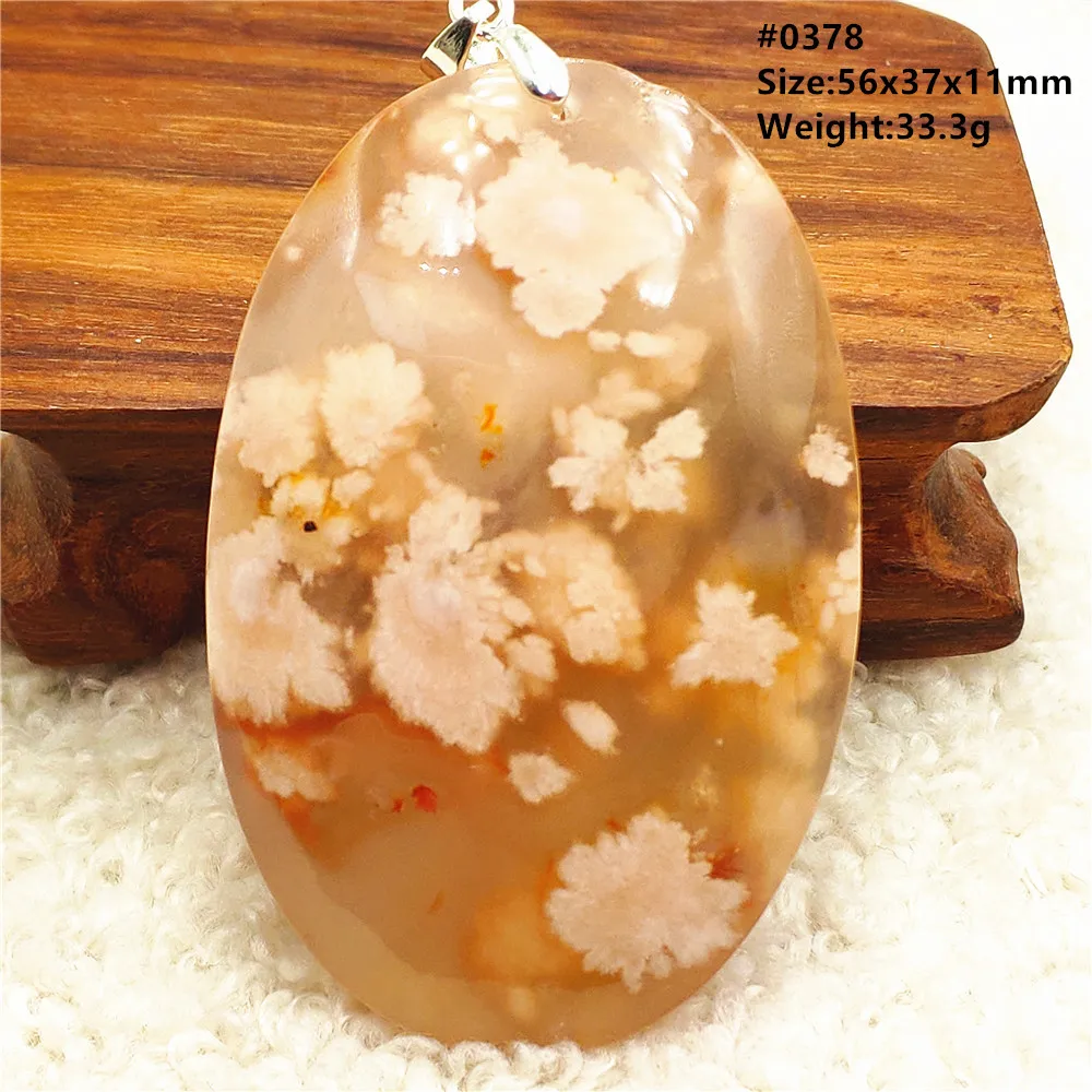 Natural Cherry Agate Gemstone Pendant Jewelry Oval Beads Water Drop Women Men Orange Red Agate Necklace Stone