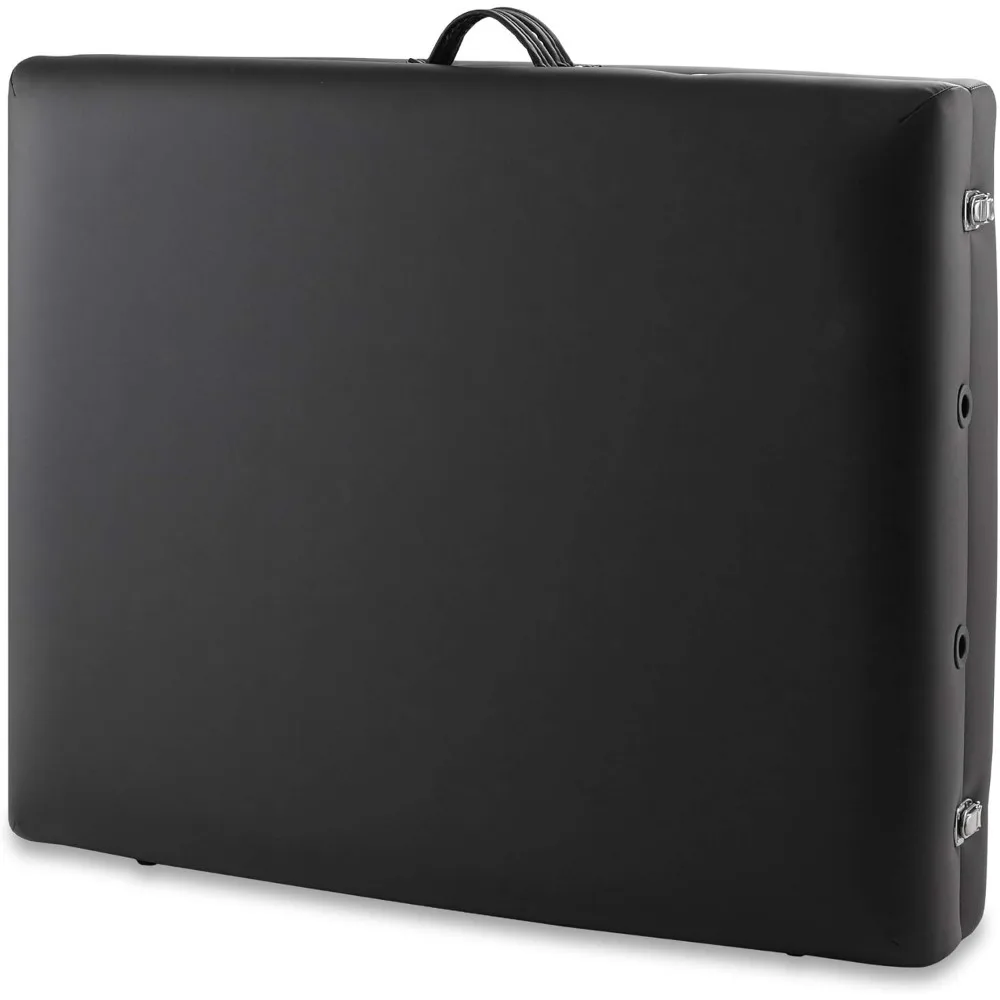 Saloniture Professional Portable Lightweight Bi-Fold Memory Foam Massage Table with Reiki Panels-includes Headrest