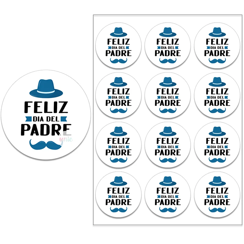 Happy Father's Day Decor Sticker Labels Feliz Día Del Padre Español  Self-adhesive Stickers Party Gift Packing Decor - Party & Holiday Diy  Decorations - AliExpress