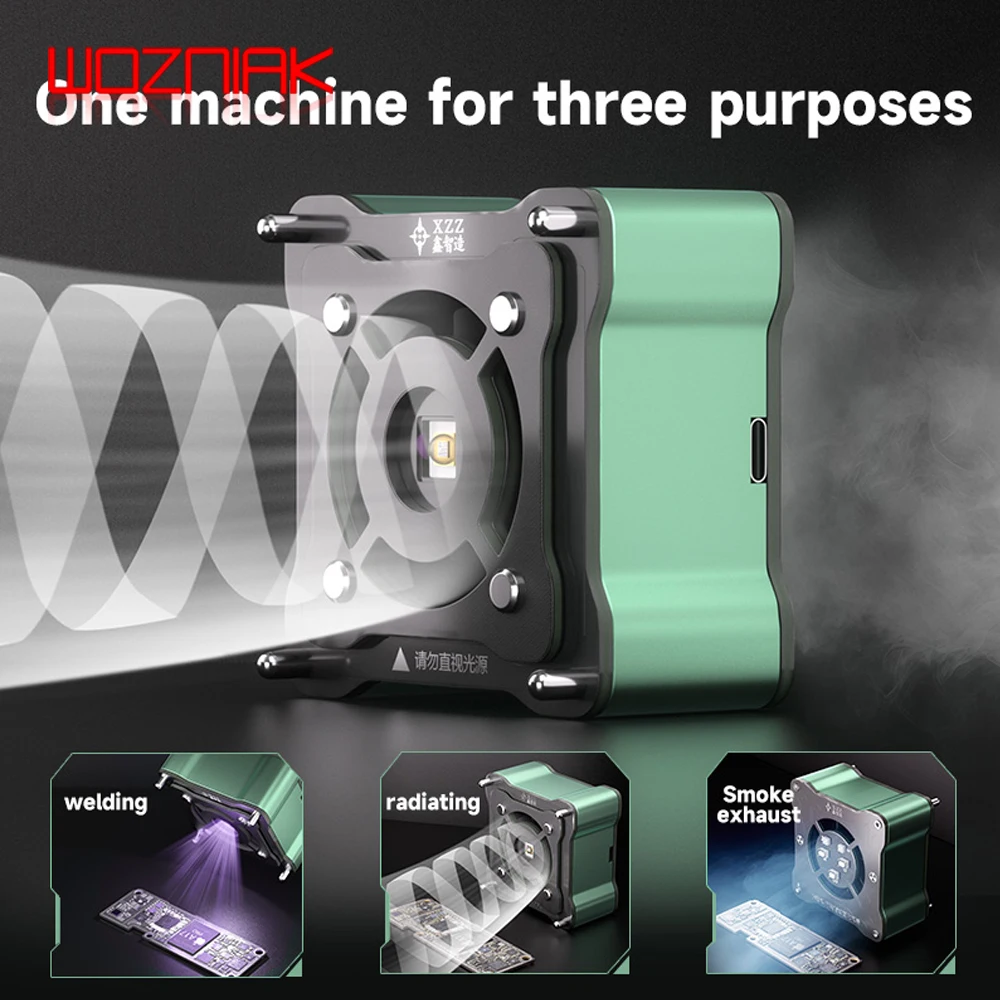 XZZ 3 in 1 Small Cyclone Curing Cooling Fan 3W UV Curing Three