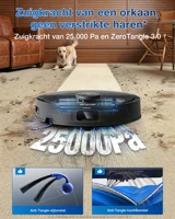 Aspirateur robot ECOVACS DEEBOT T30e Omni avec fonction serpillière, robot de nettoyage OZMO Turbo 2.0 25 000 Pa, brosse principale triple V anti-emmêlement Zero Tangle 3.0, station de base Omni, 45 ° C Séchage rapide, 2