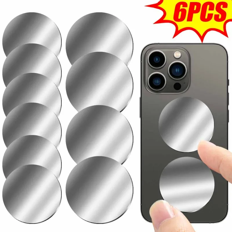 Metal Plate for Magnetic Car Phone Holder Universal Auto Smartphone Stand Double-sided Adhesive Iron Sheet Magnetization Sticker