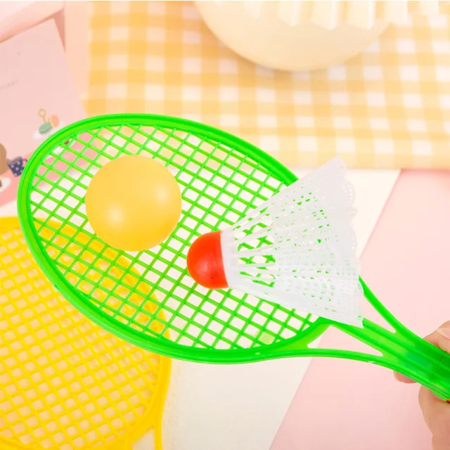 Children Mini Badminton Tennis Racket with Two Balls Plastic Parent-child Physical Exercise Baby Ball Games Summer Gifts TMZ 6