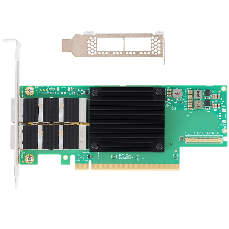 새로운 200GbE Mellanox ConnectX-6 MCX 653106 A-HDAT InfiniBand/이더넷 어댑터 HDR IB 네트워크 카드 2*QSFP56 포트, PCIe 4.0*16
