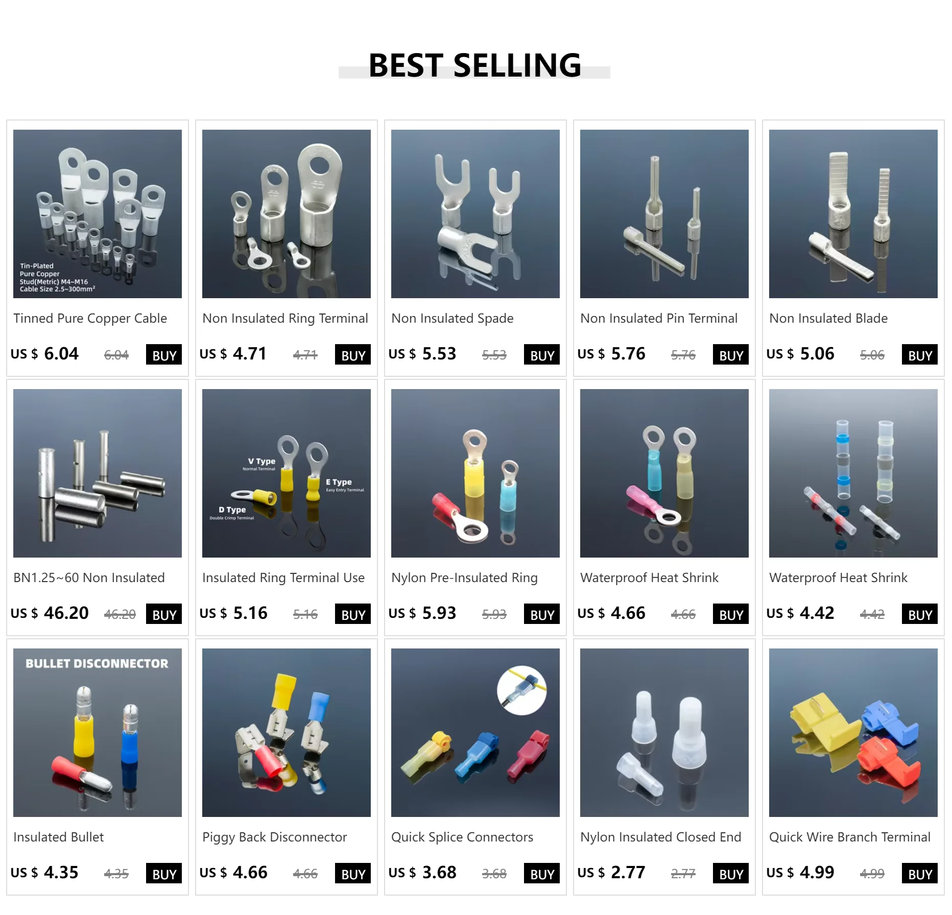 Description Picture 2 of itemDouble Wing Screw On Wire Cap Connector Cable End Fast Insert Twist Cap Closed End Rotating Terminal Screw-Type Clamp Spring Nut