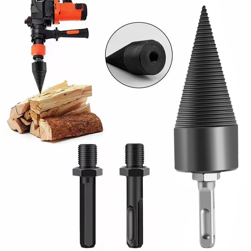 32mm Splitting Bit Twist Drill Bit Screw Cones Auger Square Round Hexagonal High Speed Weichai drill bit Chop wood hammer drill