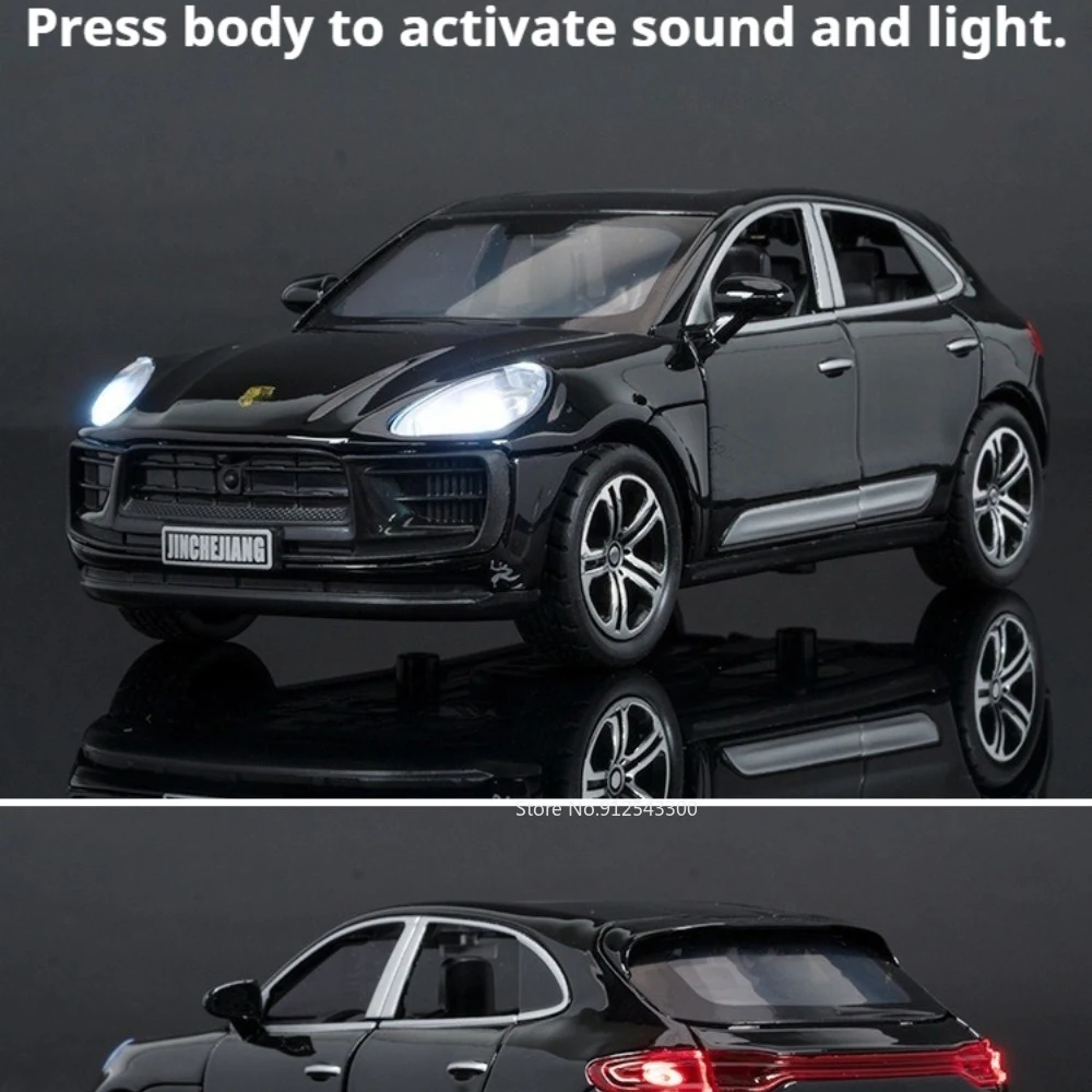 1:32 스케일 마칸 파나메라 자동차 모형 장난감, 도어 개폐 가능, 후진 모션, 사운드 및 라이트, 합금 다이캐스트 자동차, 애호가를 위한 선물