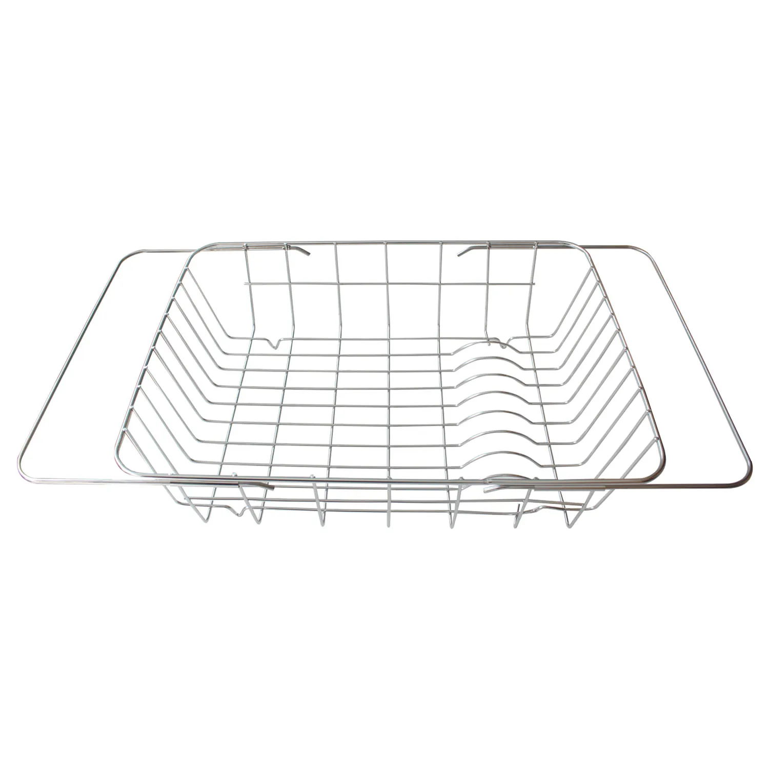 Stainless Steel Adjustable Sink Dish Drain Rack Single Layer Expandable Fruit Bowl Drainer Holder Drying Basket Kitchen Utensils