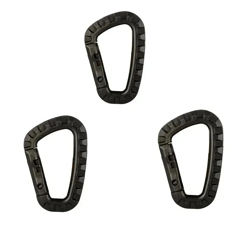 3/5/8Pcs Tactical 3.5" Plastic Carabiner Molle Clip Keychain D-Shape Hard Spring Snap Gear Hook Outdoor Camping Hiking EDC Tools