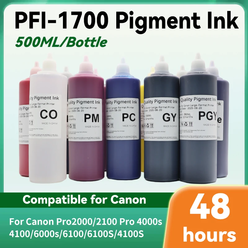 Refill Ink Pigment Ink PFI 1700 PFI-1700 For Canon imagePROGRAF PRO ...
