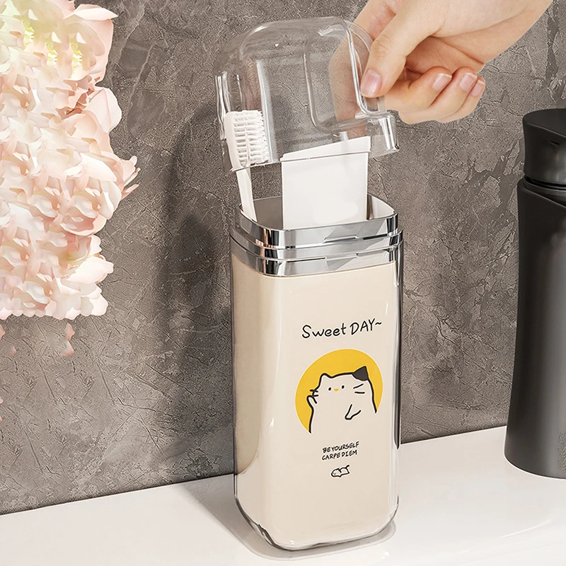 Portable Toothbrush Case And Toothpaste Holder For Travel_voghion.com