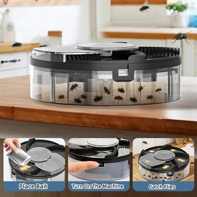 Elektromos Legyek Gyilkos Légycsapda Automatikus Kártevő Fogó Légy Visszautasító Vezérlő Beltéri Kültéri Légykapó Ház - Image 4