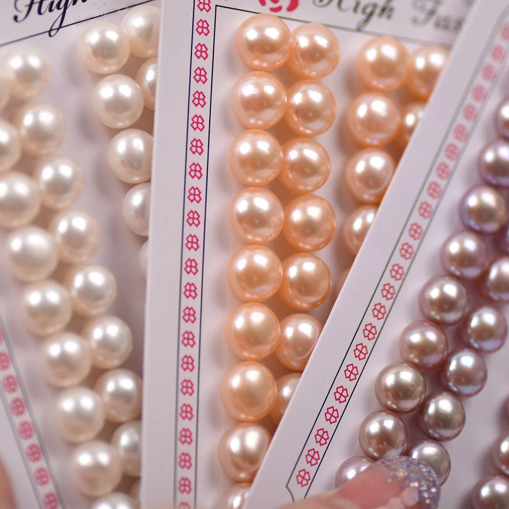 

Бусины из натурального жемчуга, 7-8 мм, 5 пар